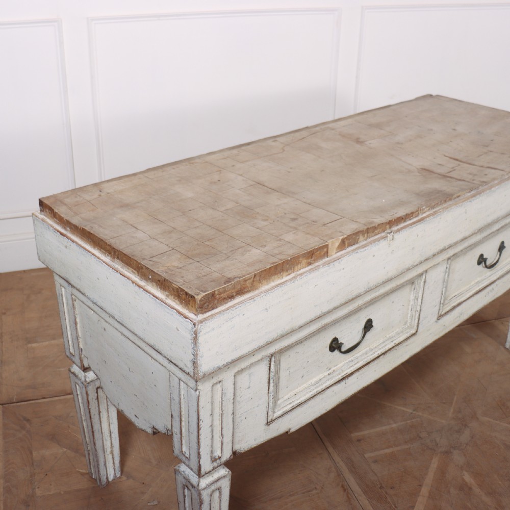 French Painted Butchers Block View VI
