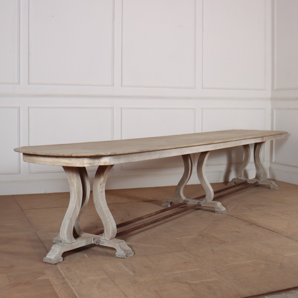French Bleached Oak Monastery Table