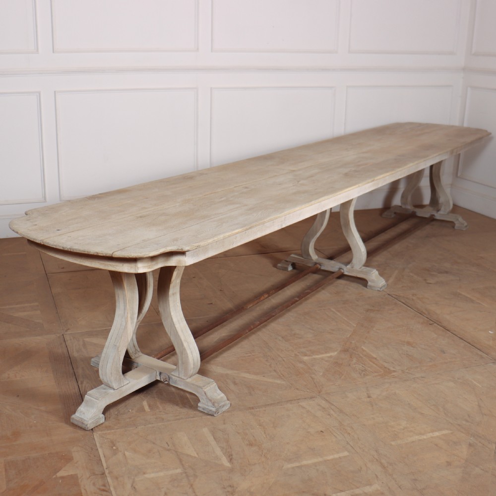 French Bleached Oak Monastery Table View II
