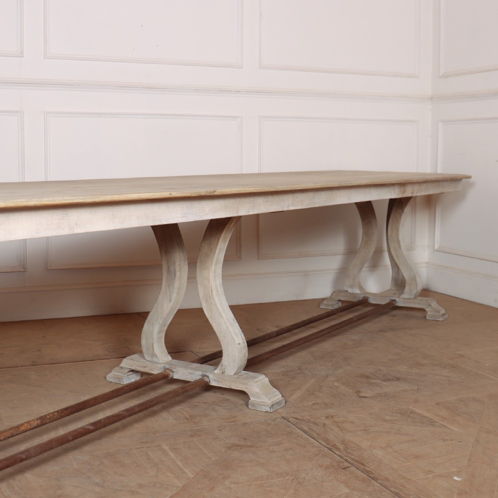 French Bleached Oak Monastery Table View IV