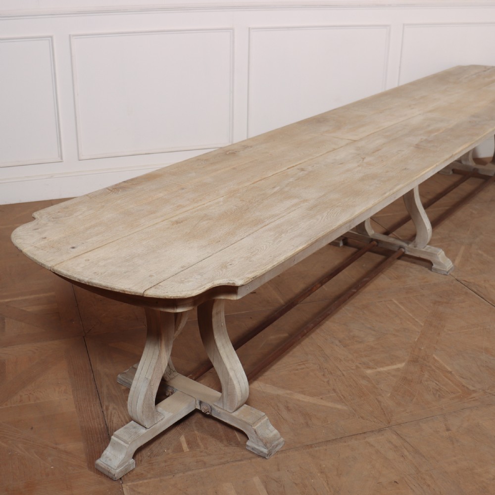 French Bleached Oak Monastery Table View V