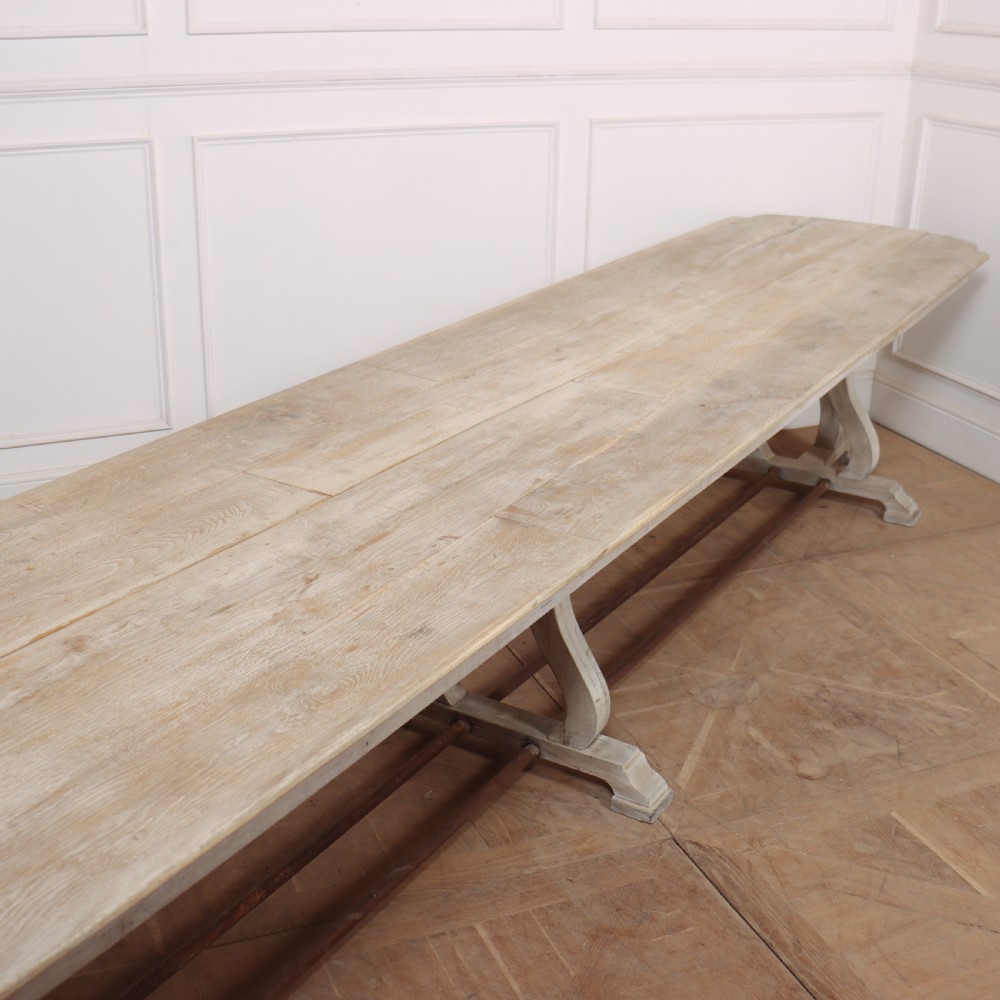 French Bleached Oak Monastery Table View VI