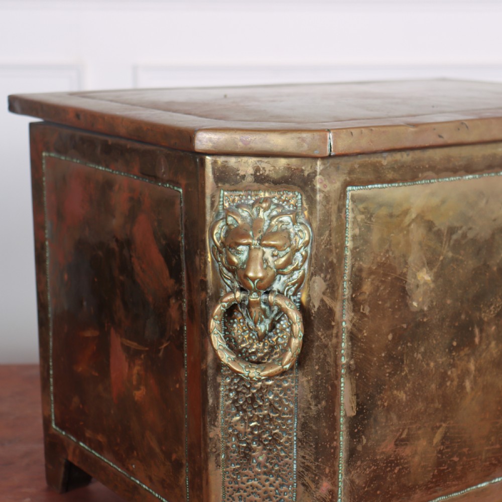 19th Century Brass Coal Bin View III