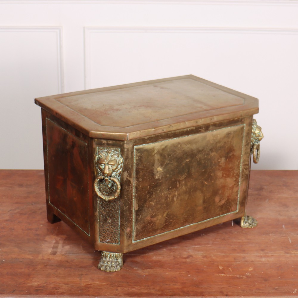 19th Century Brass Coal Bin View V