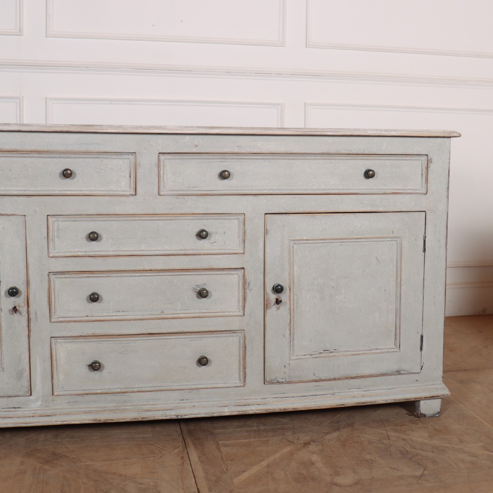 English Painted Oak Dresser Base View II