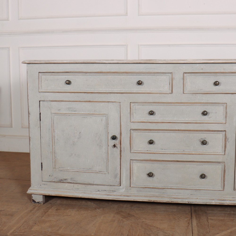 English Painted Oak Dresser Base View III