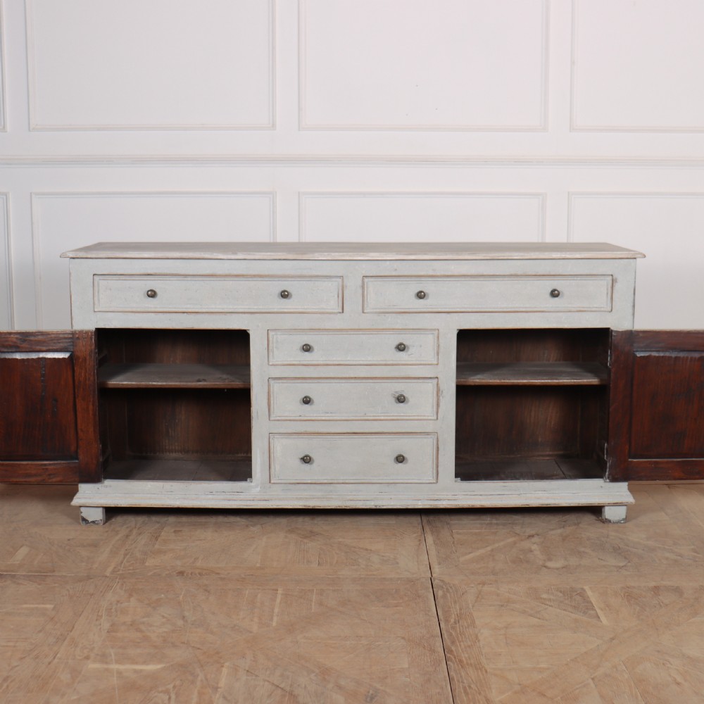 English Painted Oak Dresser Base View VII