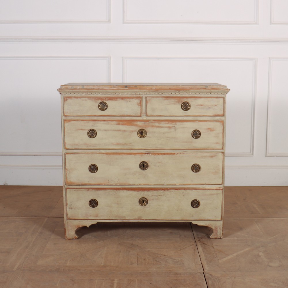 Swedish Painted Pine Commode