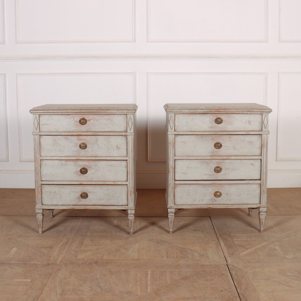 Pair of Swedish Painted Commodes