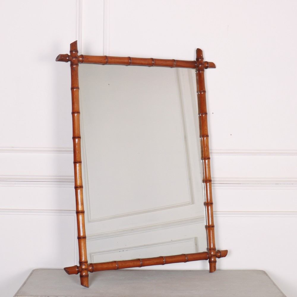 French Faux Bamboo Mirror
