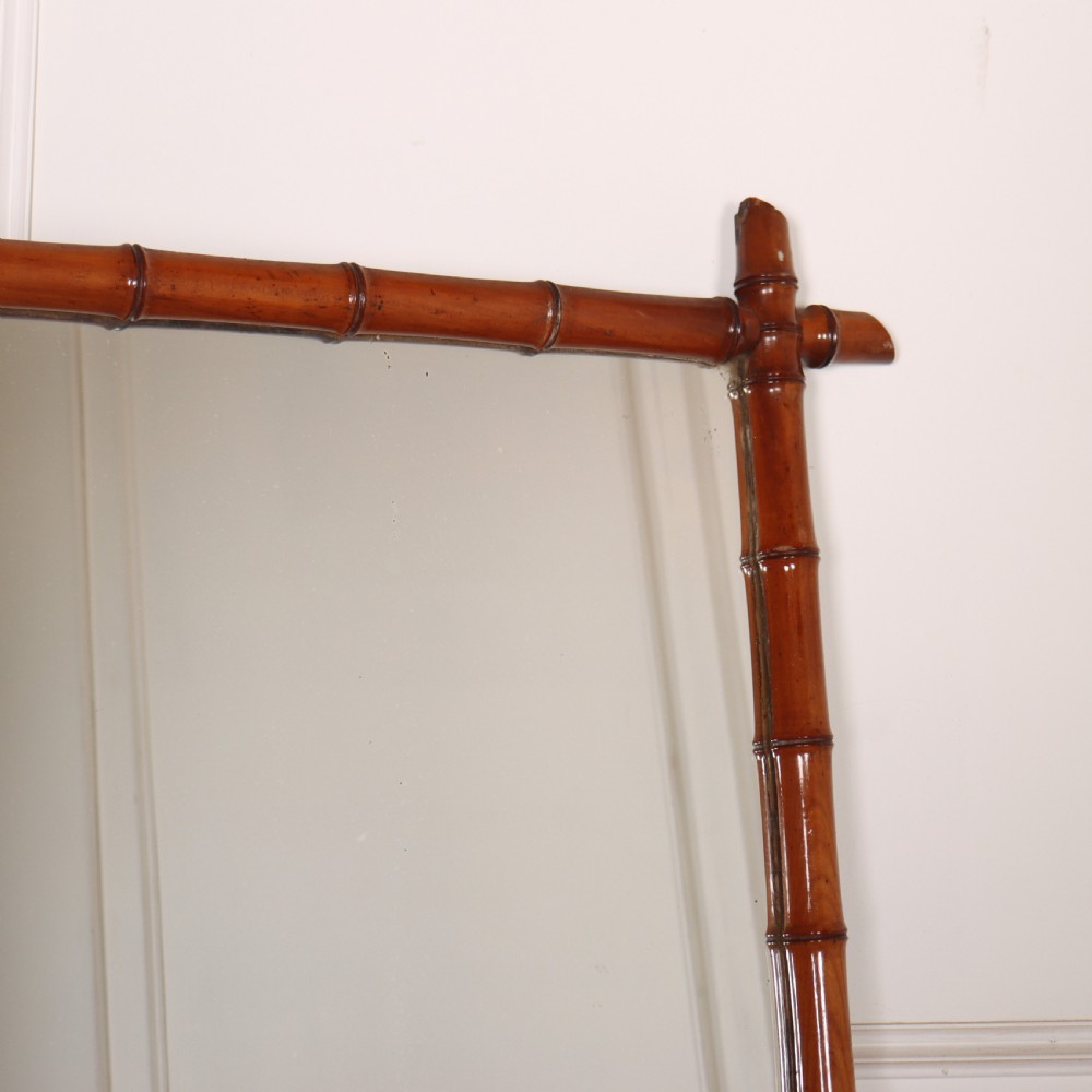 French Faux Bamboo Mirror View II