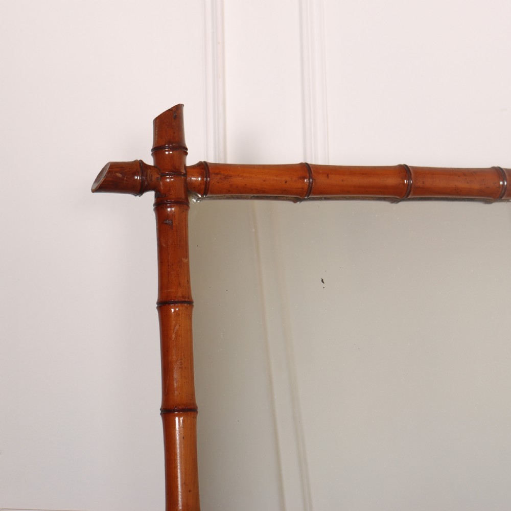 French Faux Bamboo Mirror View III