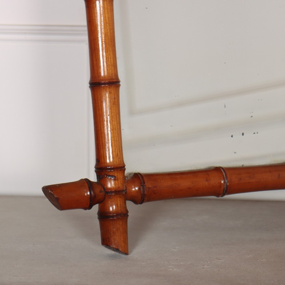 French Faux Bamboo Mirror View IV