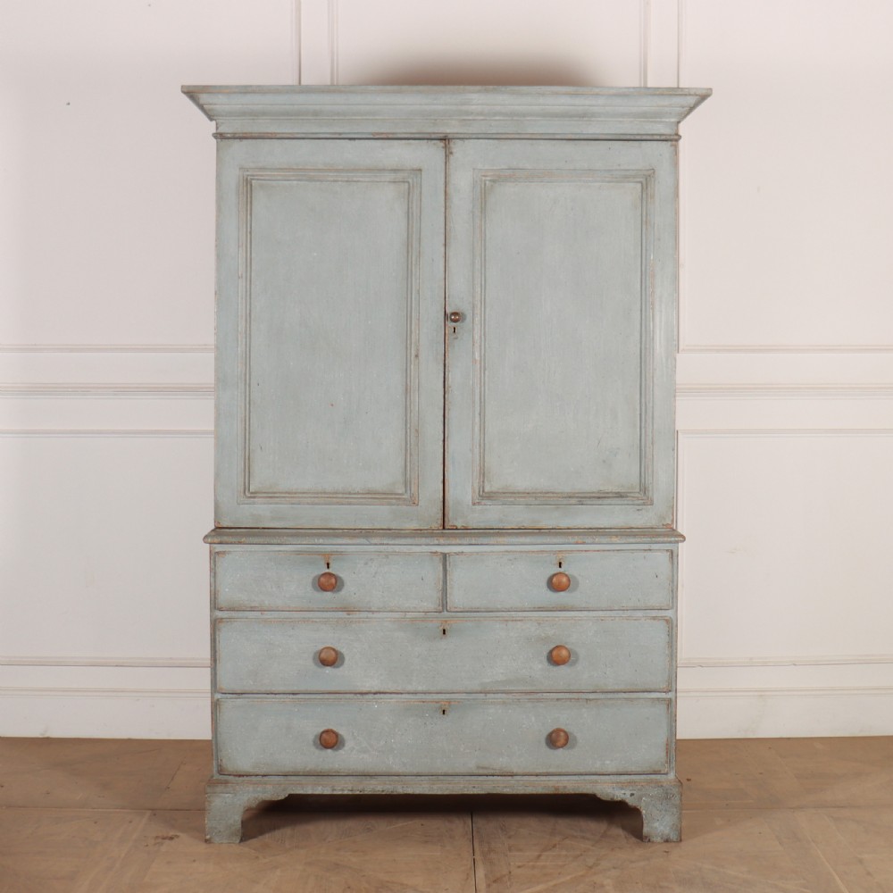 Scottish Painted Linen Cupboard