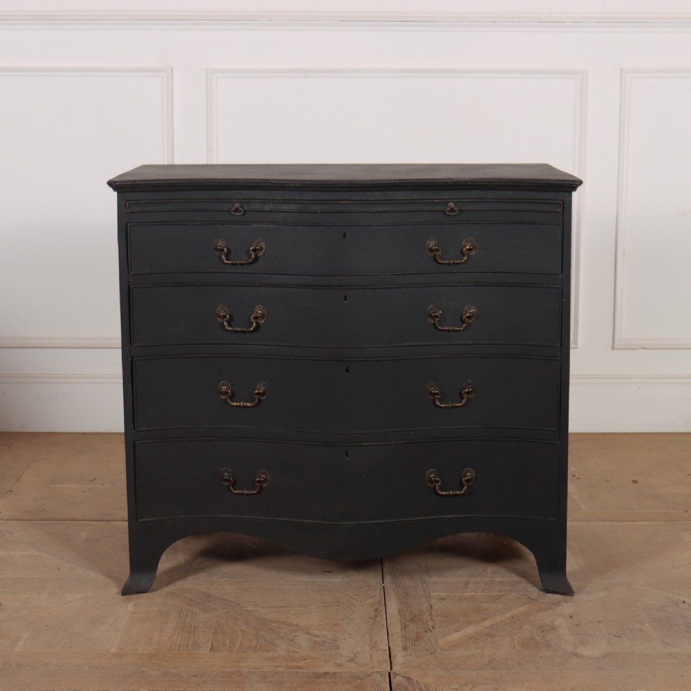 English Painted Serpentine Commode