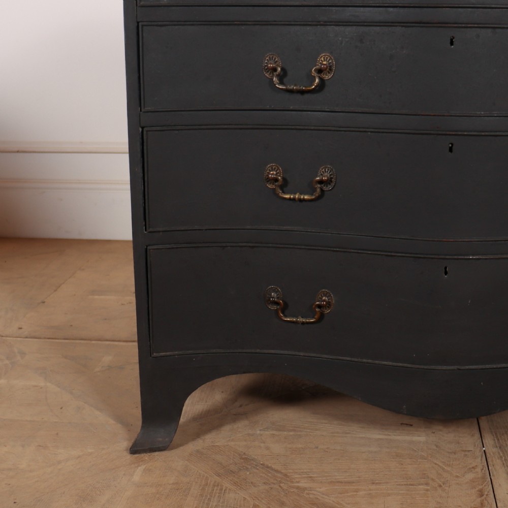 English Painted Serpentine Commode View III