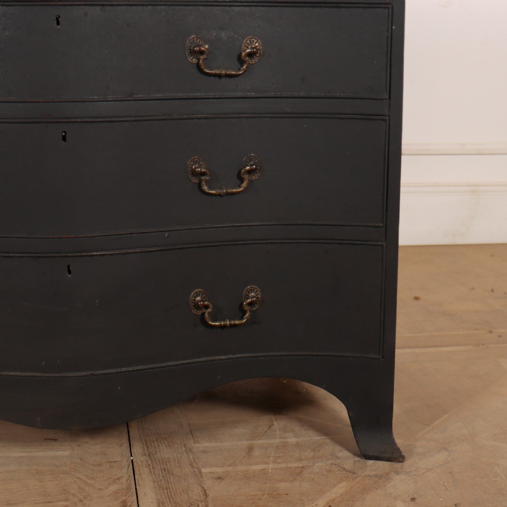 English Painted Serpentine Commode View IV
