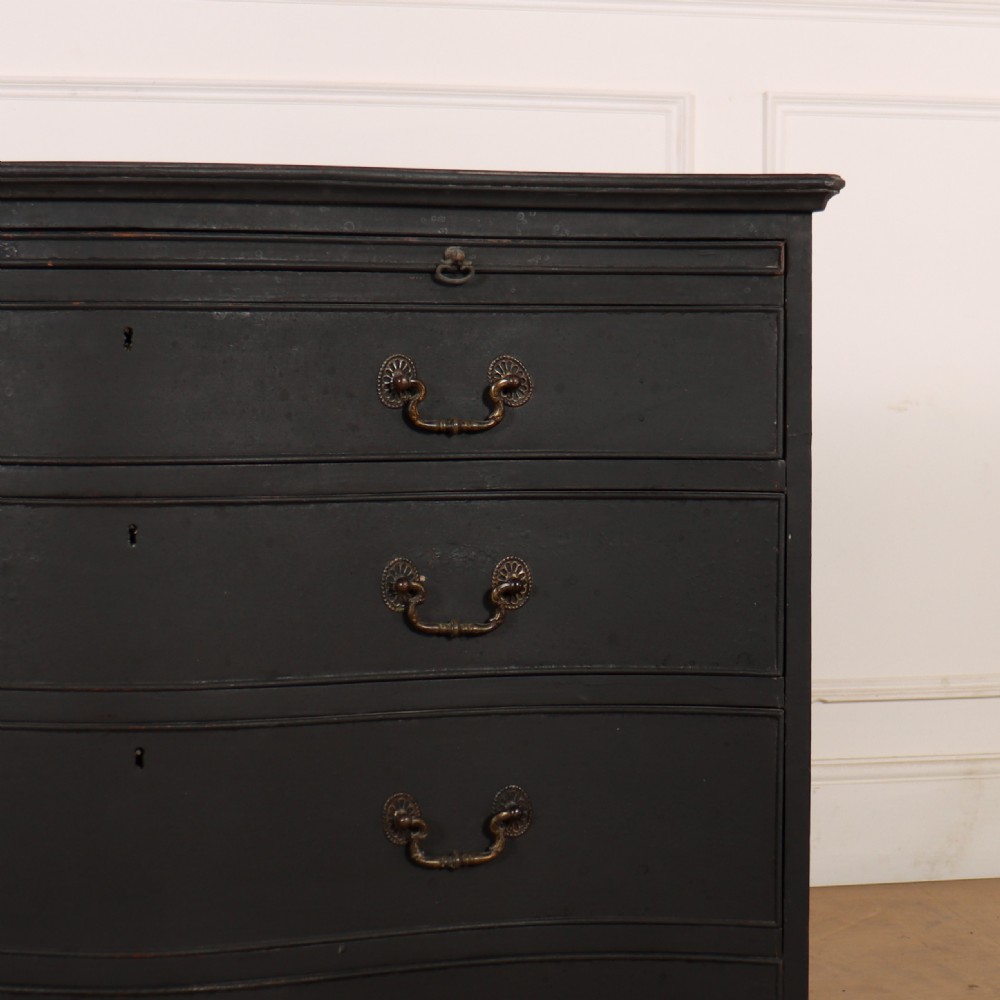 English Painted Serpentine Commode View V