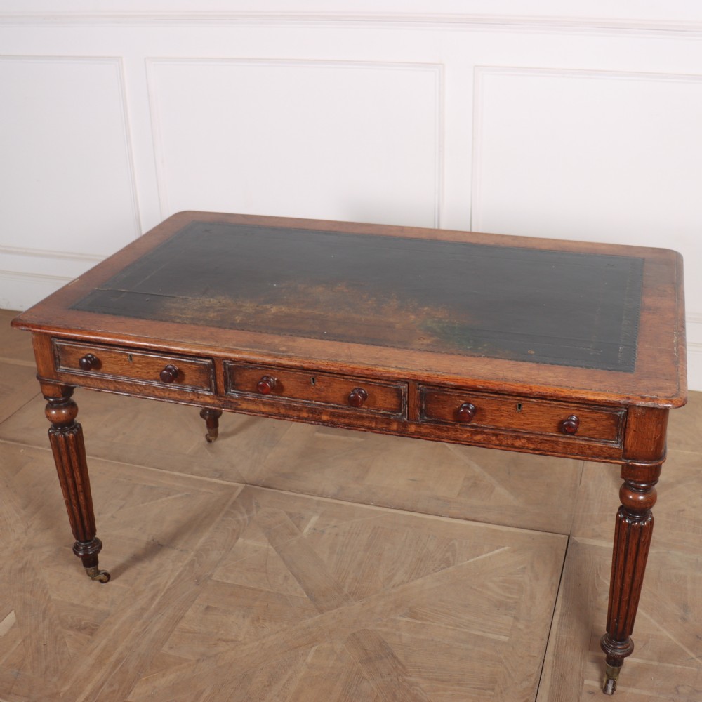 English Oak Writing Desk View VII