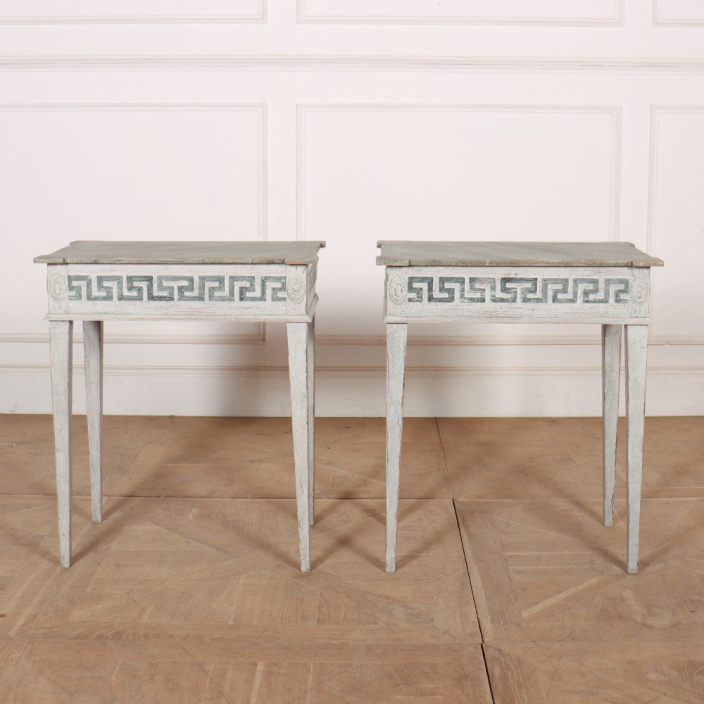 Pair of Swedish Painted Side Tables