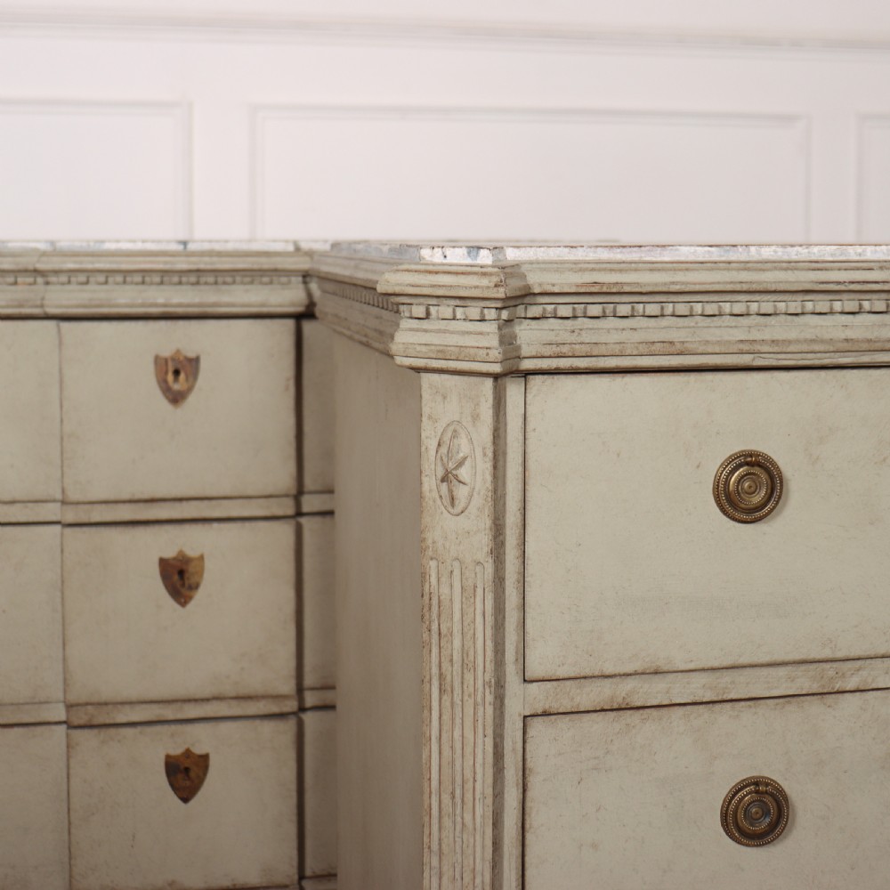 Pair of Swedish Breakfront Commodes View III