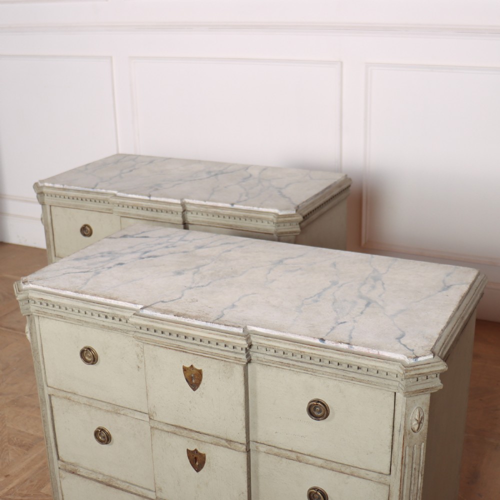 Pair of Swedish Breakfront Commodes View VIII