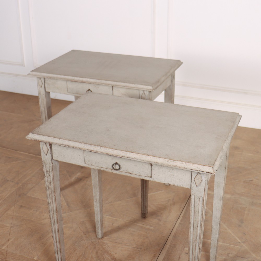 Pair of Swedish Painted Lamp Tables View VII