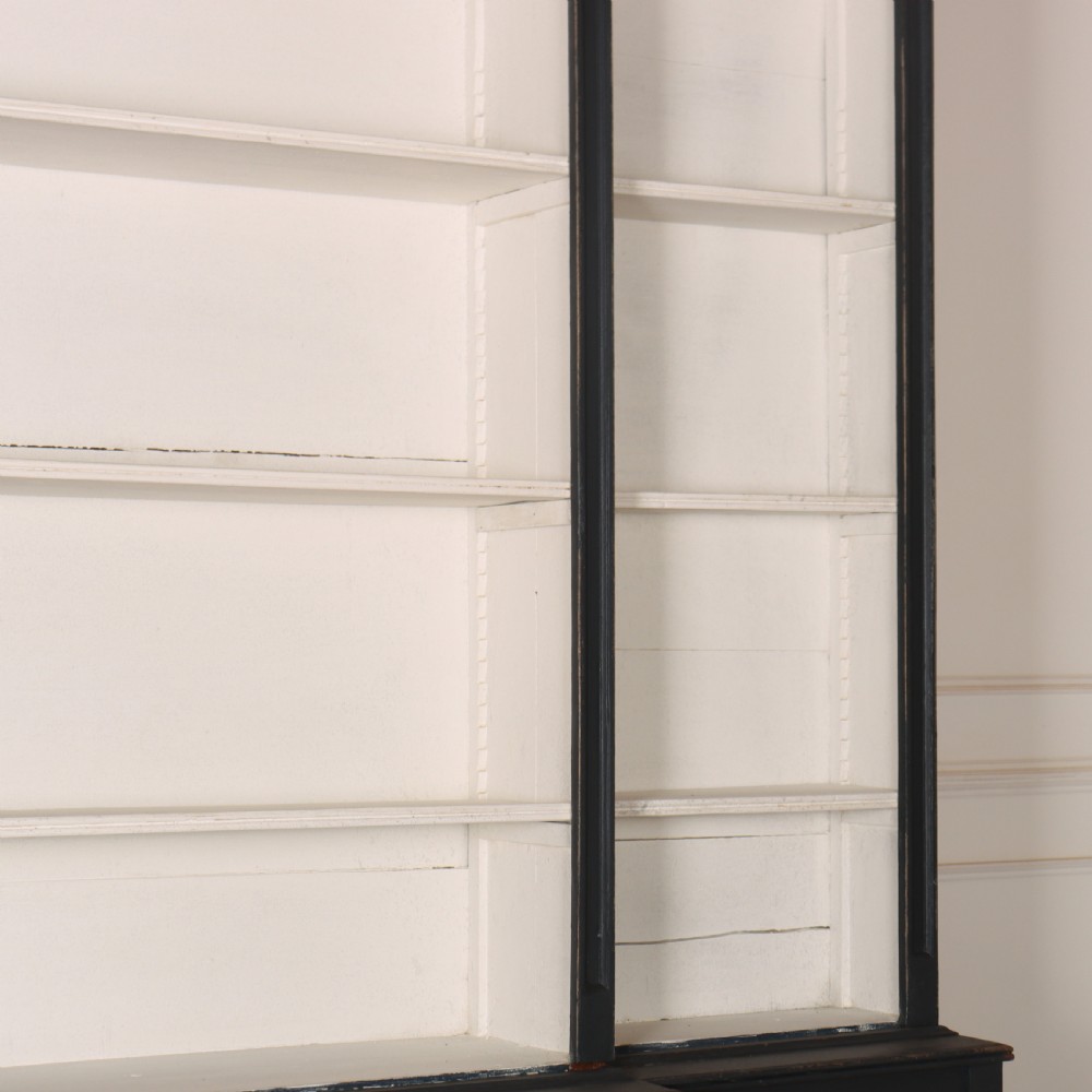 English Painted Breakfront Bookcase View VIII