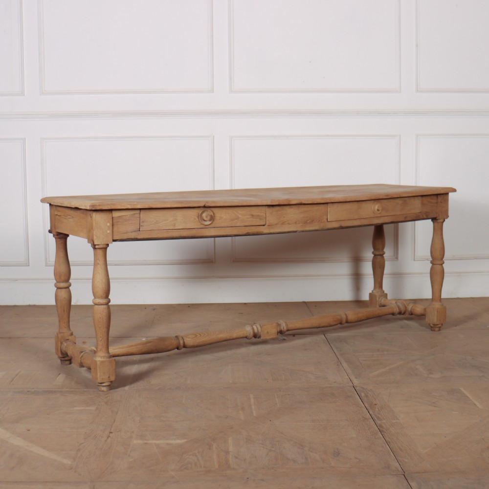 French Bleached Oak Drapers Console