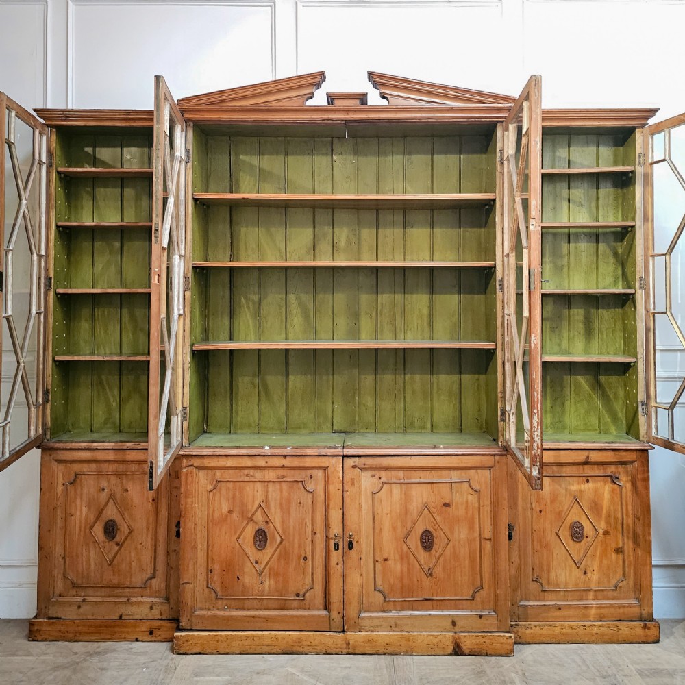 18th Century English Breakfront Bookcase View XII