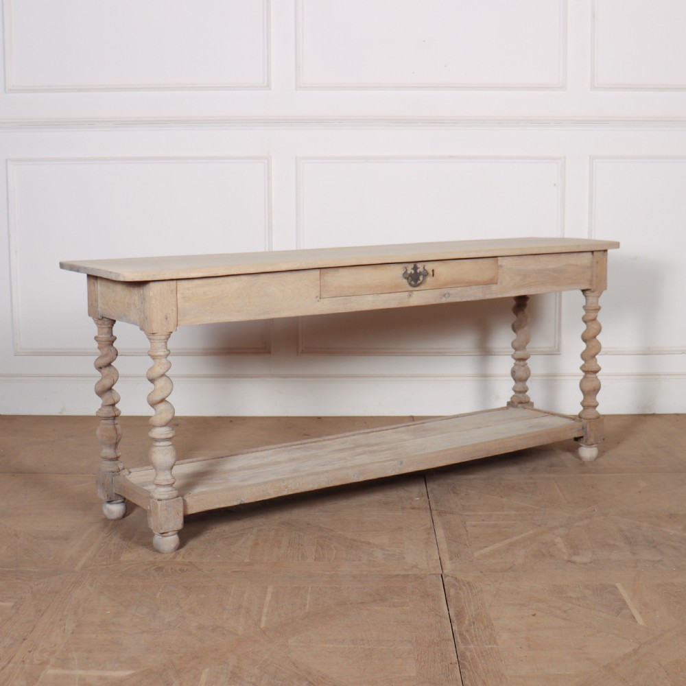 French Bleached Oak Console Table