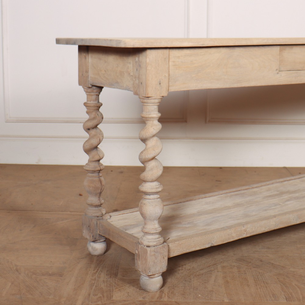 French Bleached Oak Console Table View II