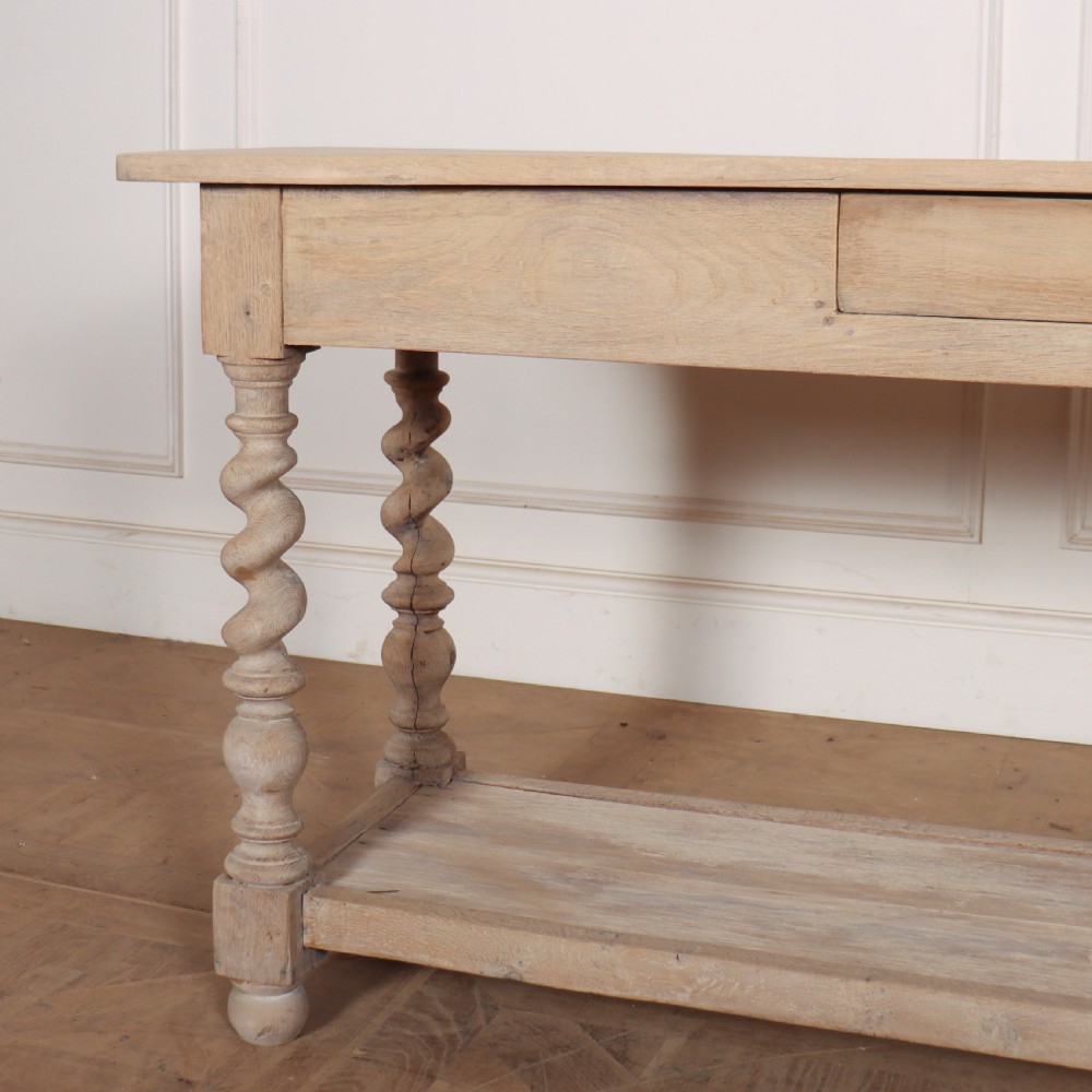 French Bleached Oak Console Table View III