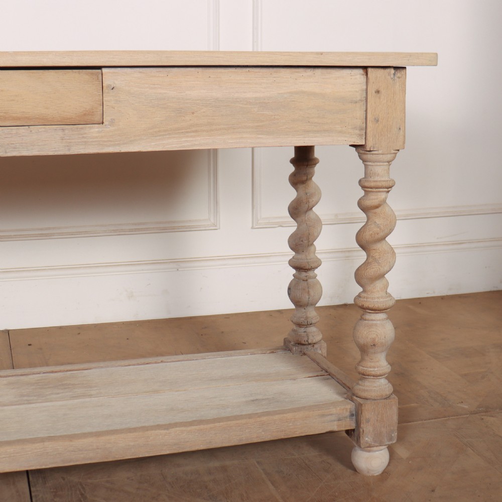French Bleached Oak Console Table View V