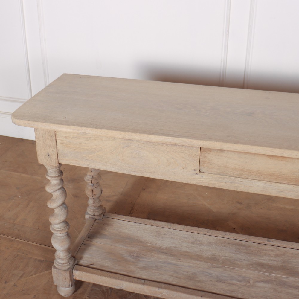 French Bleached Oak Console Table View VI