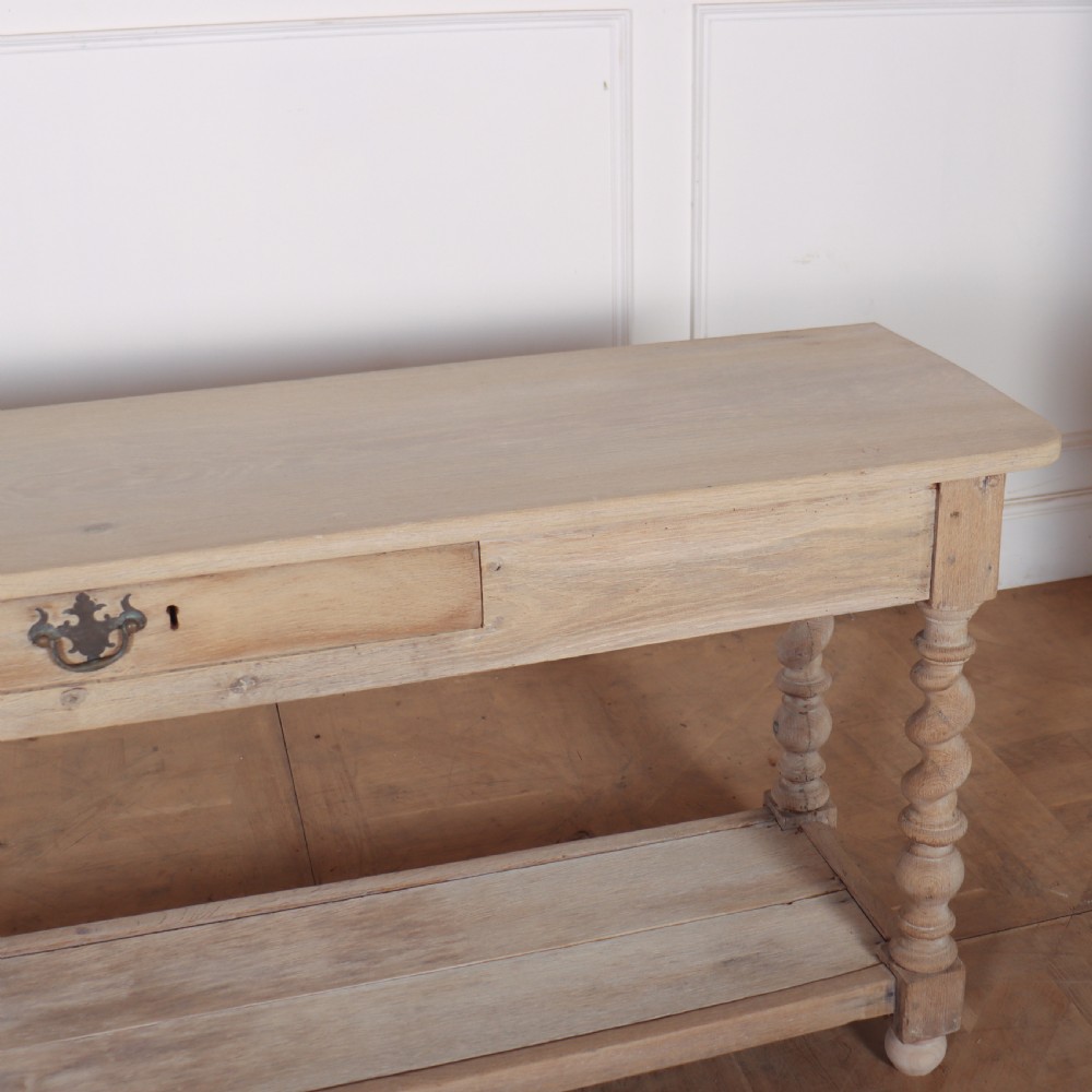 French Bleached Oak Console Table View VII