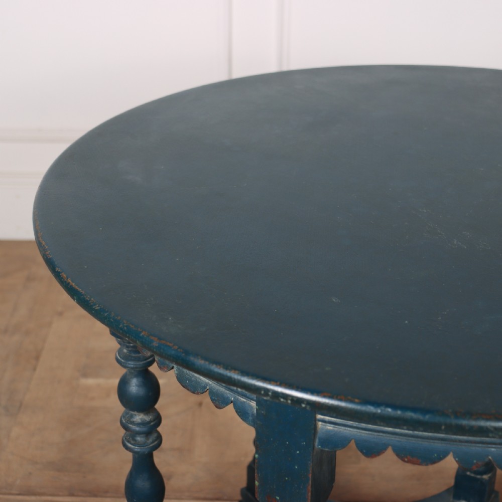 Danish Painted Lamp Table View V