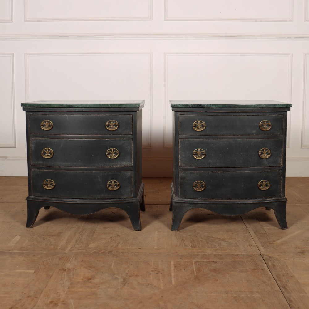 Pair of Painted Bedside Chest of Drawers