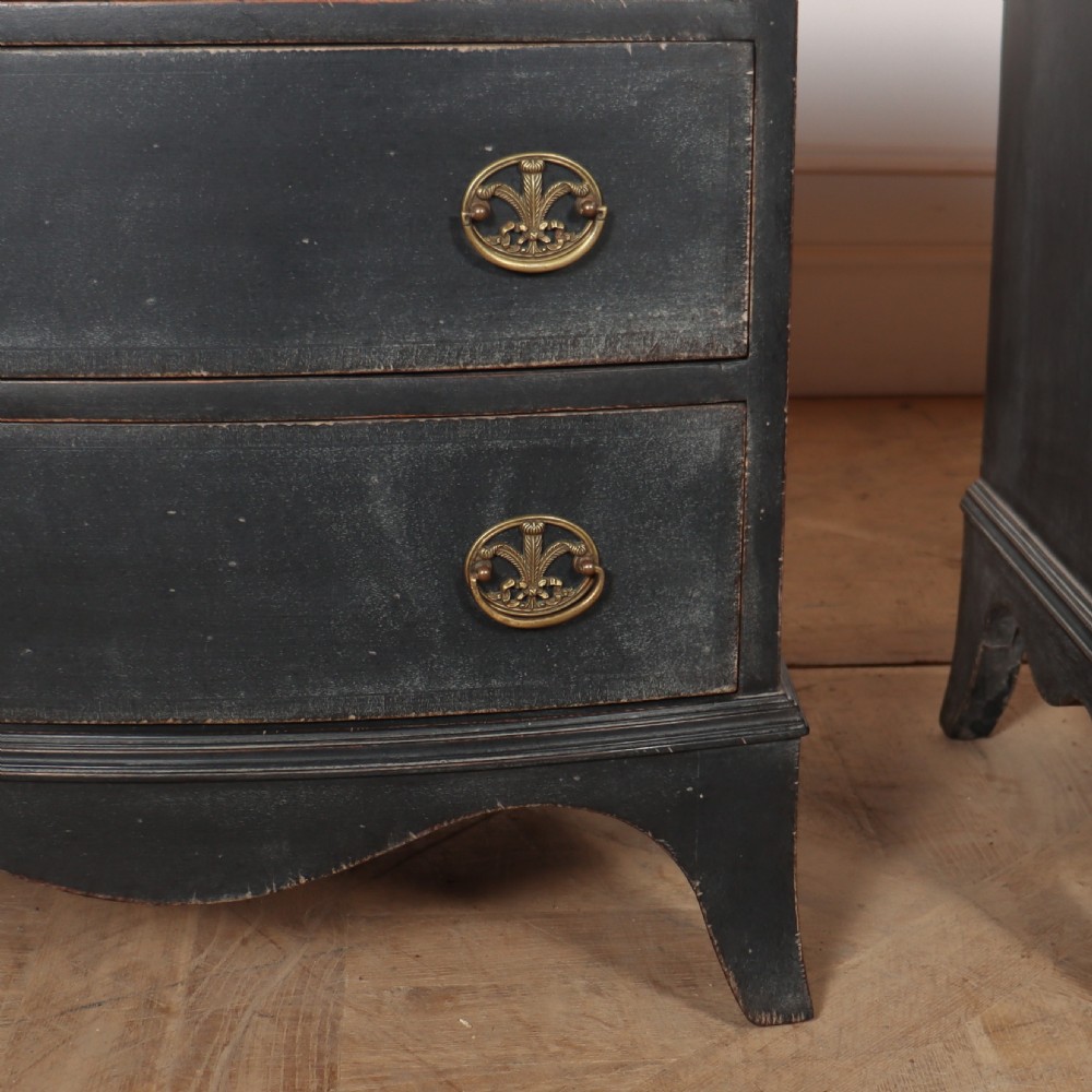Pair of Painted Bedside Chest of Drawers View III