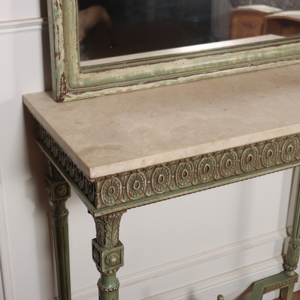Pair of Italian Console Tables and Hanging Mirrors View VIII