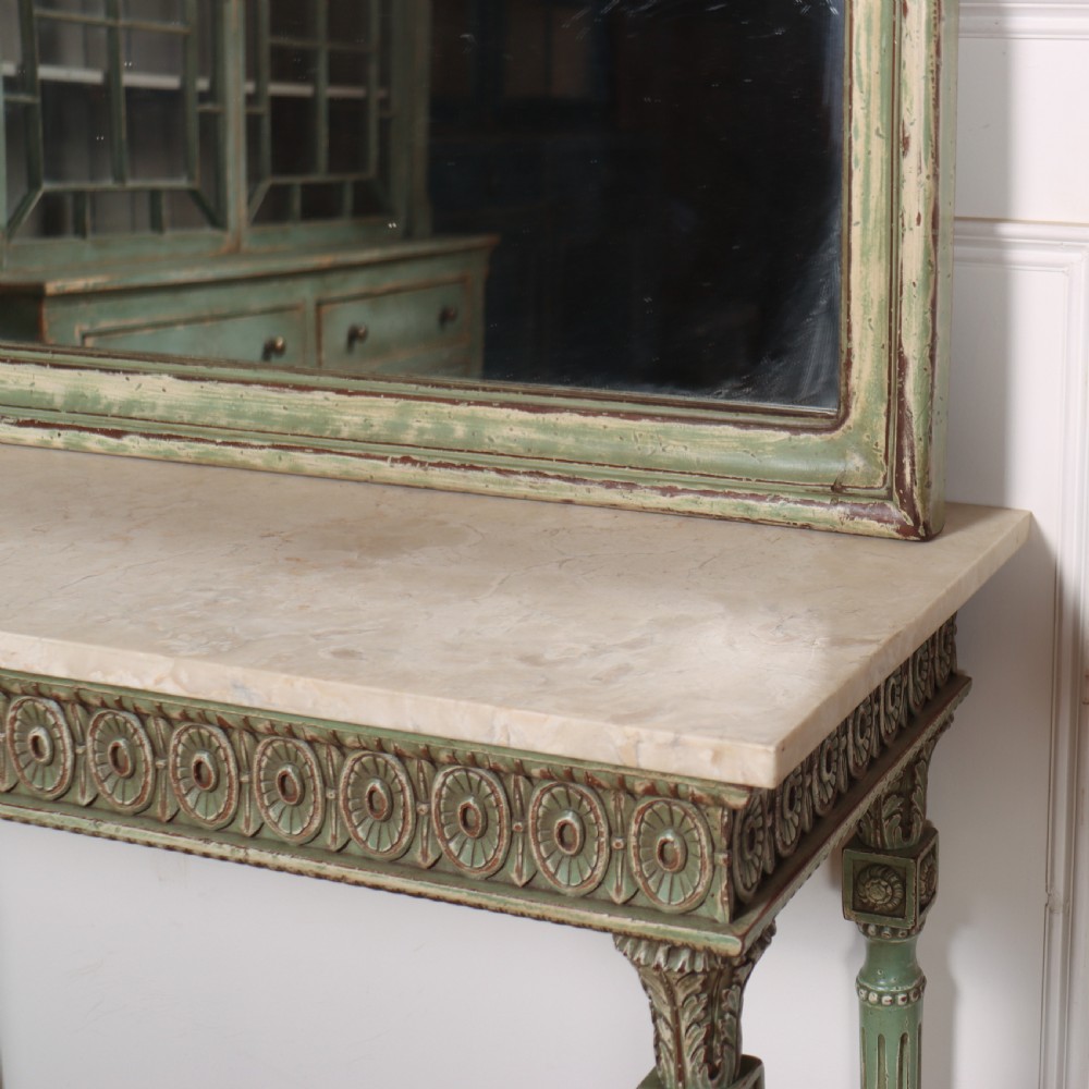Pair of Italian Console Tables and Hanging Mirrors View X