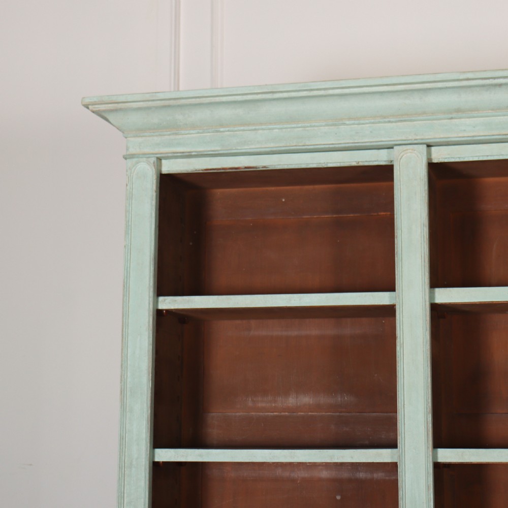 English Painted Open Bookcase View II
