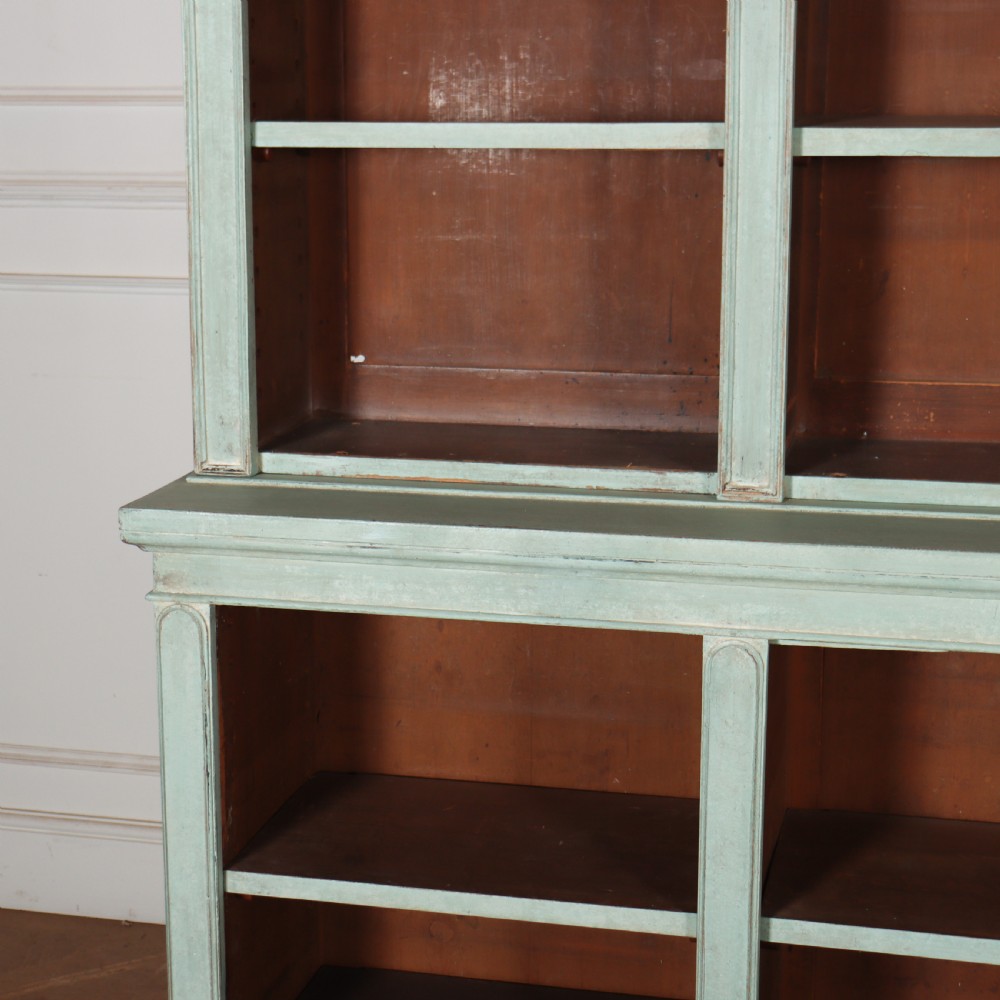 English Painted Open Bookcase View III