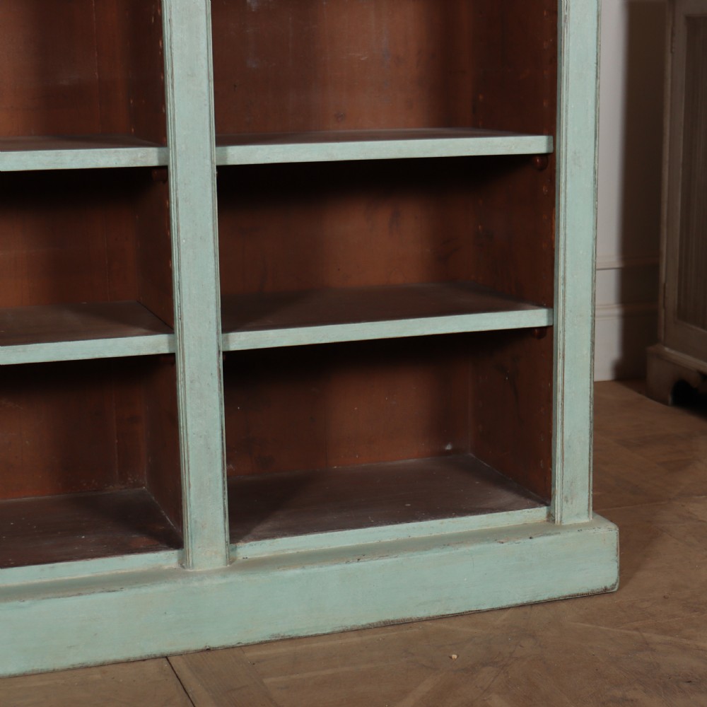 English Painted Open Bookcase View V