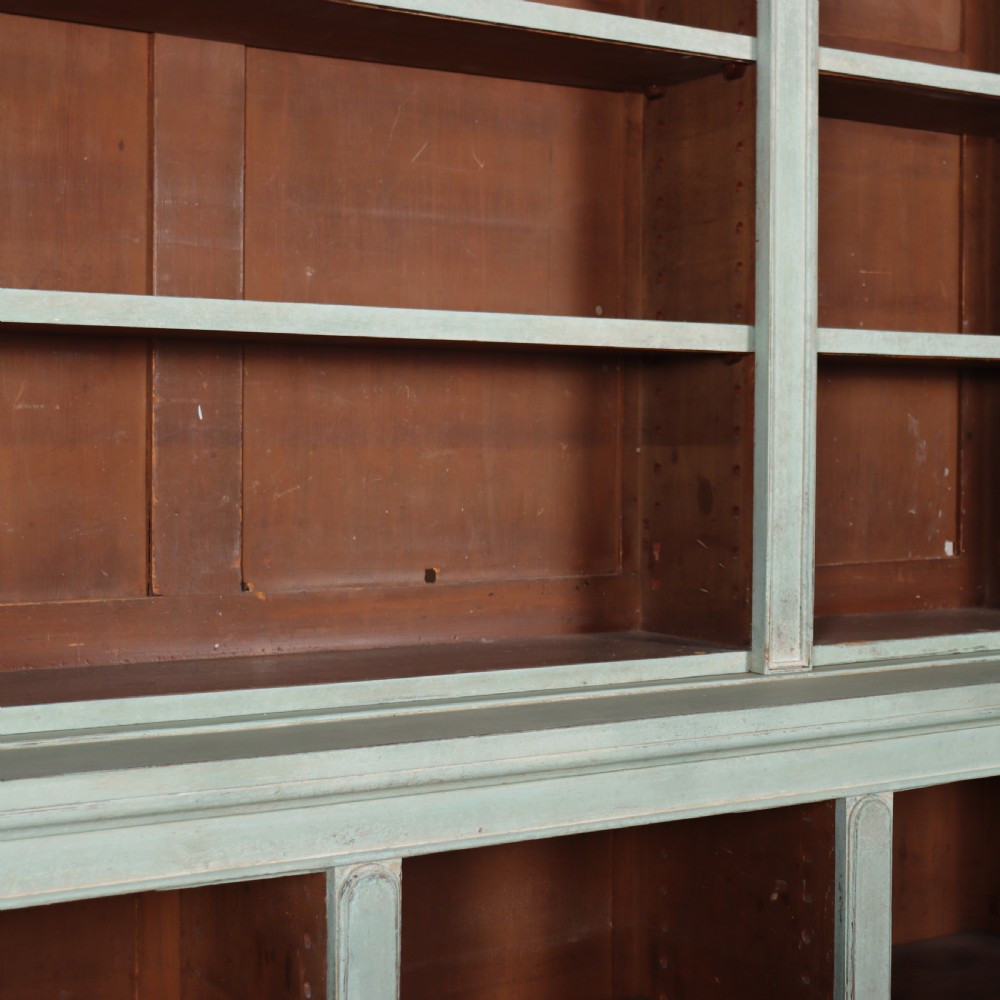 English Painted Open Bookcase View IX