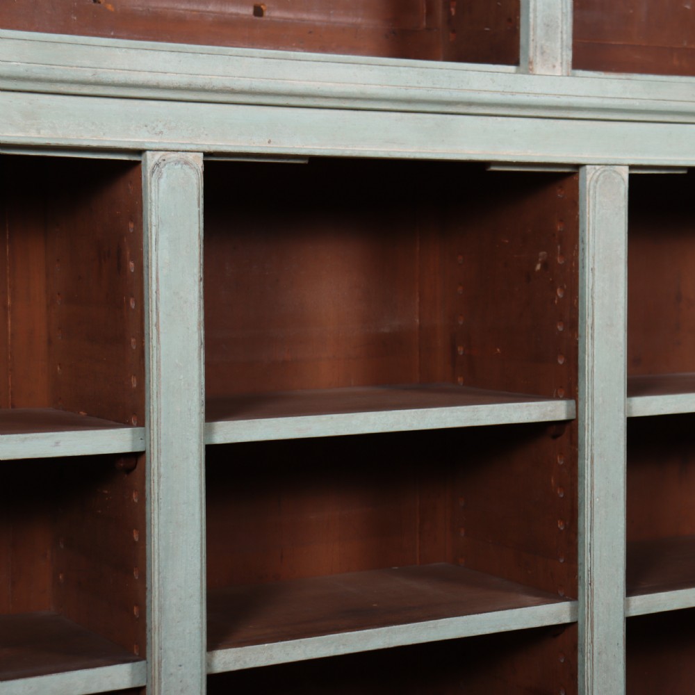 English Painted Open Bookcase View X