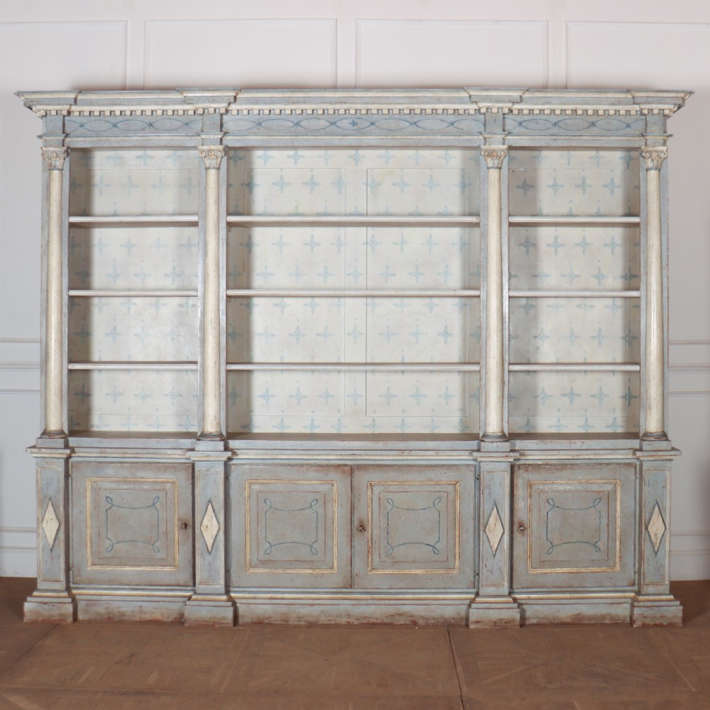 Italian Painted Library Bookcase