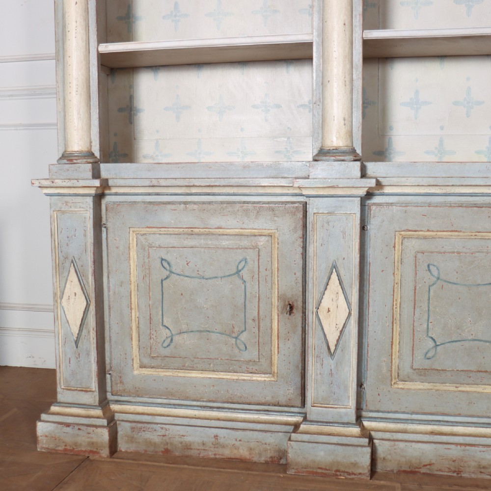 Italian Painted Library Bookcase View II