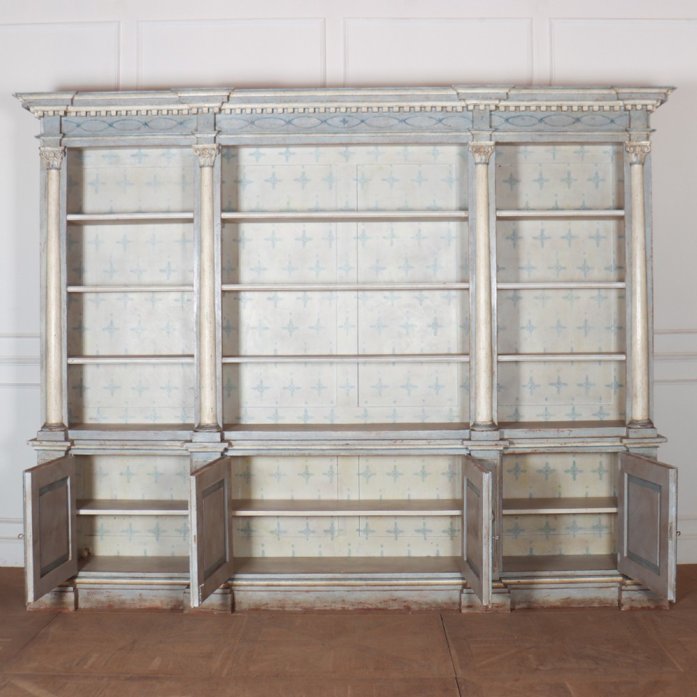 Italian Painted Library Bookcase View VIII