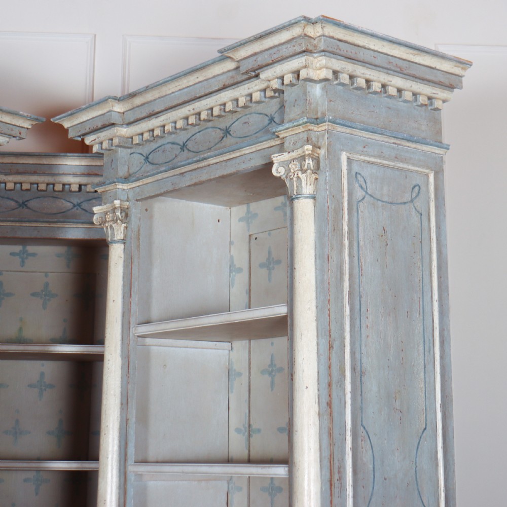 Italian Painted Library Bookcase View XI